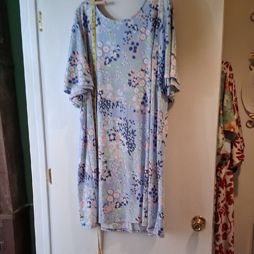 Kim Rogers Floral Blue Dress